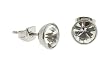 Stainless Steel Earrings with Clear CZ in Bezel - 8mm - 20g Wire - Sold as a Pair