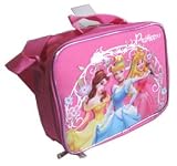 Disney Princess Flower Pink Lunch Tote Bag W/ Belle Cinderella Sleeping Beauty Graphic