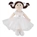 Fair Trade and Handmade Flower Girl Rag Doll Brown Hair