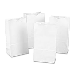 Pacon 72020 Rainbow bags, white uncoated kraft paper, 6 x 3-5/8 x 11, 100/pack