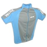 Veloz Blue and Grey Cycling Jersey at Veloz