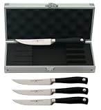 Wüsthof Grand Prix II 4-Piece Steak Knife Set In A Brushed Aluminum Gift Chest