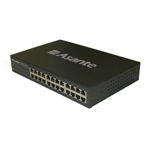 Asante FriendlyNet 24-Port 10 100 Mbps Fast Ethernet Switch (Dark Grey) by Asante
