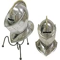 Mini Knight Burgonet Carbon Steel Desktop Display