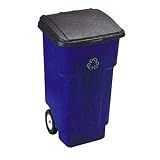 Rubbermaid 50 Gallon BRUTE® Recycling Rollout Container with Lid (RCP9W27-06BLU) Category: Recycling Trash Cans and Containers