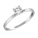 0.45 ct. Round Diamond Solitaire Ring in 14K White Gold - Size 6