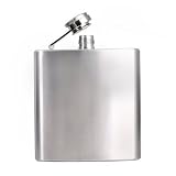Stainless Steel 6oz Hip Whisky/Liquor Flask Screw Cap