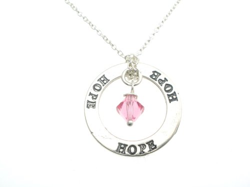 Breast Cancer Awareness Hope Affirmation Necklace 