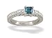  : 14K WHITE GOLD SQUARE CREATED ALEXRITE DIAMOND RING