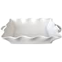 BIA Cordon Bleu Wavy Collection 3 Quart Rectangular Baker with Handles  White
