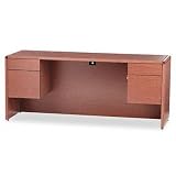 10600 3/4 Ped Kneespace Credenza, 72wx24dx29-1/2h, Bourbon Cherry Frame/Top