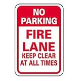 Aluminum Sign - Fire Lane Keep Clear - .063mm Thick