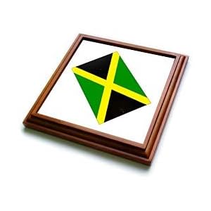 Jamaican Flag - 8x8 Trivet With 6x6 Ceramic Tile by