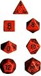 Chessex Dice: Polyhedral 7-Die Speckled Dice Set - Fire