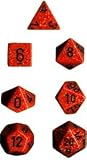 Chessex Dice: Polyhedral 7-Die Speckled Dice Set - Fire