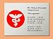Praxisschild A4 Au�enschild Arztpraxis Symbol Schlange mit Stab Querformat PV_F