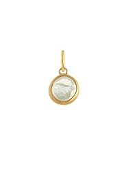 Coin Pearl Charm and Pendant in 24 Karat Gold Vermeil