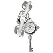 J Lo Key Bracelet Watch with White Leather #2459SVWT