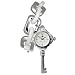 J Lo Key Bracelet Watch with White Leather #2459SVWT