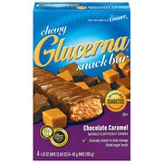 Glucerna Chocolate Caramel Chewy 1.41 Oz 4 Snack Bar, One Box
