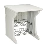 Iceberg 93003 - Aspira Printer Stand, Resin, 2-Shelf, 28 x 28 x 30, Platinu ....