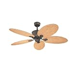 Westinghouse 72440 Oak Harbor 56-Inch Five-Blade Ceiling Fan, Oil Rubbed Bronze with Bamboo Light Maple Blades