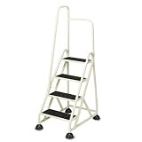 Product details for CRAMER INDUSTRIES INC. / Four-step stop-step aluminum ladder with handrail, 66 high, beige / CRA1041L19 / Sold as 1 Each / Mfr Part # 1041L19 \*/ Four-step stop-step aluminum ladder with handrail, 66