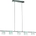 Massive 3024395 Halogen-Glaspendel Modern 5-Flg. stahl geb�rstet, 5 x G9 230V 40 Watt inklusiv Leuchtmittel, Metall, satiniert Glas