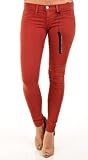 Flying Monkey Jeans L7386 Color Stretch Skinny Jeans - Rust