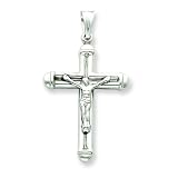 14k White Gold Crucifix Pendant
