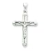 14k White Gold Crucifix Pendant