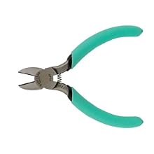Xcelite S54NS Diagonal Lead Cutter with Handle Coil Spring, Standard Jaw, 4-1/2" Length, 5/8" Jaw Length, Green Cushion Grip Handle
