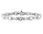 14k White Gold Diamond and Aquamarine Bracelet
