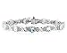 Sporting Goods : 14k White Gold Diamond and Aquamarine Bracelet