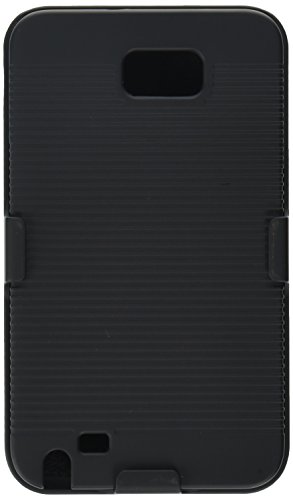 Generic Rubberized Hard Shell Case with Holster for Samsung Galaxy Note - Retail Packaging - Black Generic Rubberized Hard Shell Case with Holster for Samsung Galaxy Note - Retail Packaging - Black