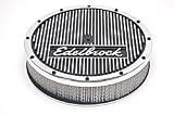 Elite Series Endurashine Air Cleaner Round w/5 1/8 Air Horn 14 in. Dia. w/3 in. Element w/Edelbrock Name Not For Sale Or Use On Pollution Controlled Motor Vehicles