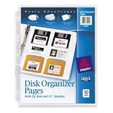 Avery 75222 Acid Free 3.5" or Zip® Disk Organizer Sheets for Ring Binders (AVE75222) Category: Jewel Cases, Sleeves and Pockets
