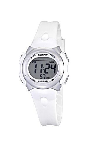 Calypso - K5609/1 - Montre Mixte - Quartz - Digitale - Alarme - Chronomètre - Bracelet plastique Blanc