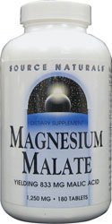 Source Naturals Magnesium Malate 1250mg, 180 Tablets