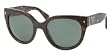Prada PR17OS Sunglasses - 2AU/3O1 Havana (Green Lens) - 54mm
