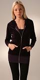 JUICY COUTURE Velour - Juicy Couture Velour Long Dolman Hoodie DRESSAGE Purple (New Arrival)