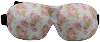 ELEGO TRADING Sleep Mask Super Lightweight Best Memory Foam Comfortable Sleep Eye Mask Contoured Sleeping Eye Masks With Velcro Strap Earplugs Best For Travel Shift Work Insomnia( flower 1 )