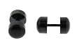 Black Anodized Stainless Steel Fake Plugs - 7mm - 16G Wire - Sold as a Pair