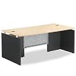 ALERA Seville Series Straight Front Desk Shell, 72w x 36d x 29h, Maple/Charcoal