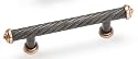 Laurey 57907 Cabinet Hardware 3-Inch Capri Pull, Antique Pewter with Copper