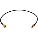 Ham It Up Upconverter Accessory - SDR Connector Cable For MCX-Style SDRs (NESDR Mini, NESDR Micro & TV28T v1 & TV28T v2). Male MCX to Male SMA pigtail, RG174, 0.5' (15cm) length