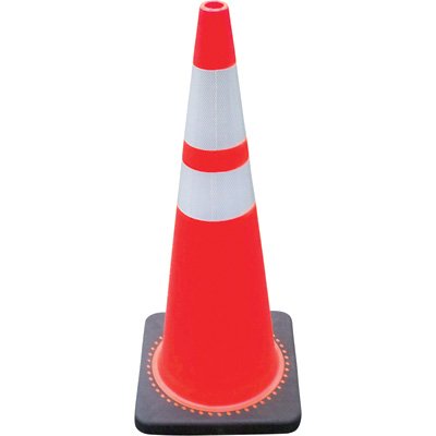 JBC Revolution Series Traffic Cone - Orange, With 3M Reflective Collar, 36in. On Sale