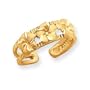 14k Plumeria Toe Ring - JewelryWeb