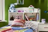 Logik Twin Bookcase Headboard in Pure White by South Shore Logik Twin Bookcase Headboard in Pure White by South Shore