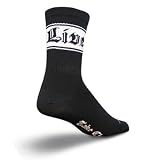 SockGuy Crew 6in Live Fast Crew Cycling/Running Socks (S/M)